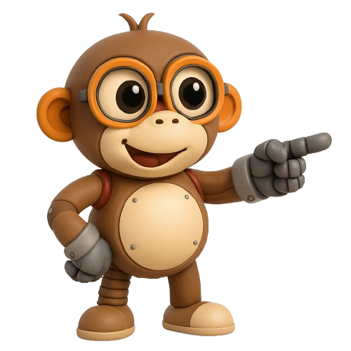 Kukuro mascot character with large friendly eyes and brown-orange robot design standing upright as digital gateway mascot